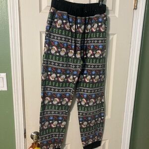 Seven Oaks Santa 🎅 pajama bottoms with pockets drawstring black trim size small